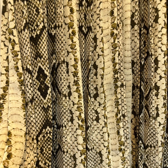 J. Crew Snake Print Pleated Midi Skirt 4 Petite 4P - Picture 2 of 6